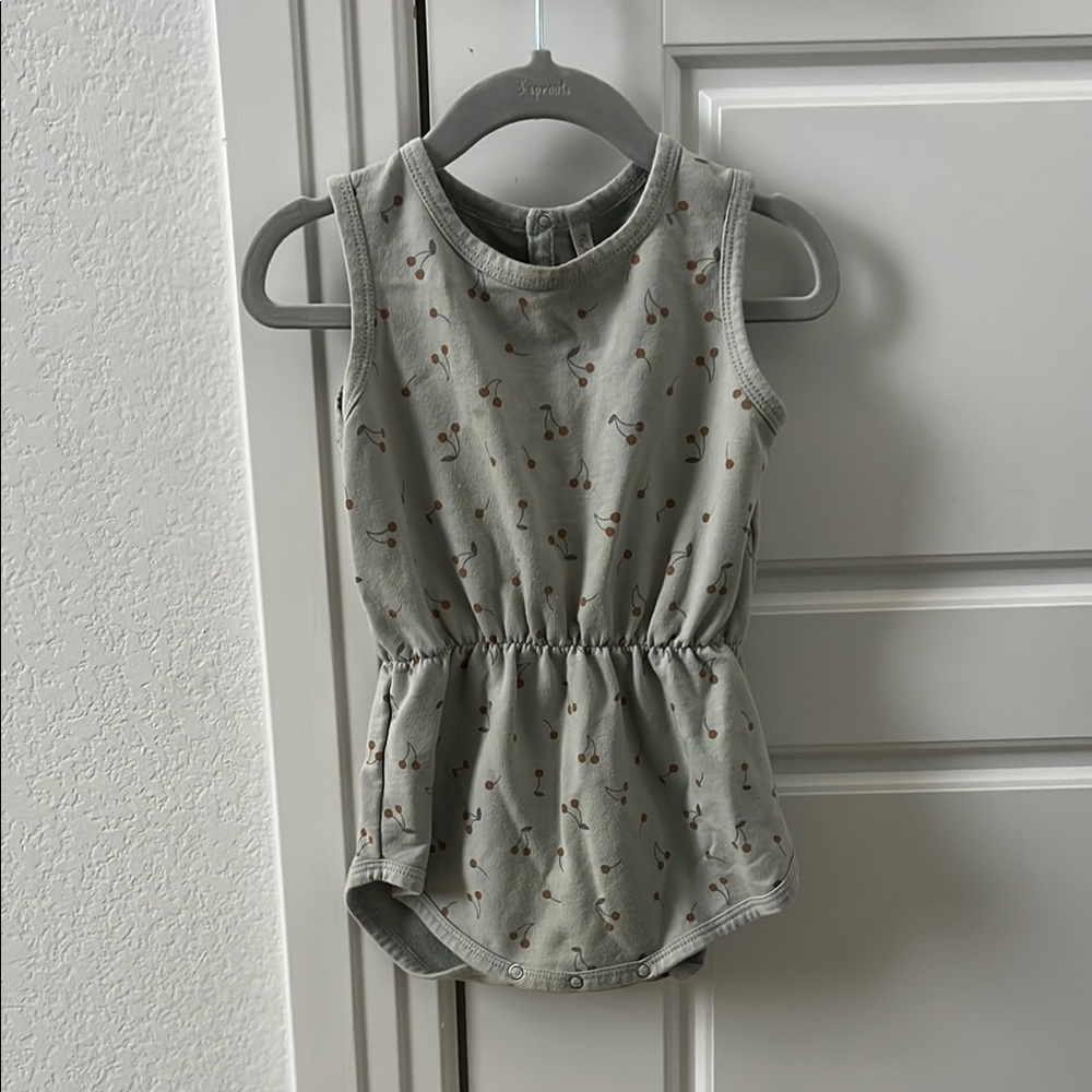 Cute Cherry Print Sleeveless Romper